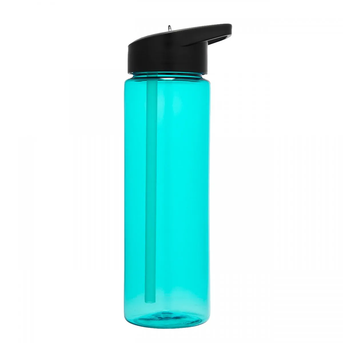 24 Oz Tritan Water Bottle Single Wall Plastic Water Bottle With Flip Down Straw