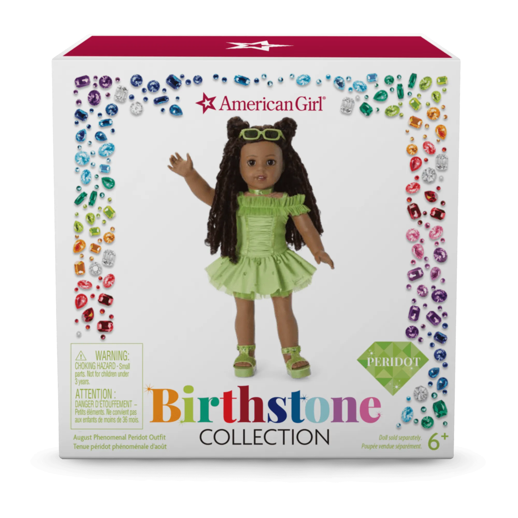 August Phenomenal Peridot Outfit for 18-inch Dolls