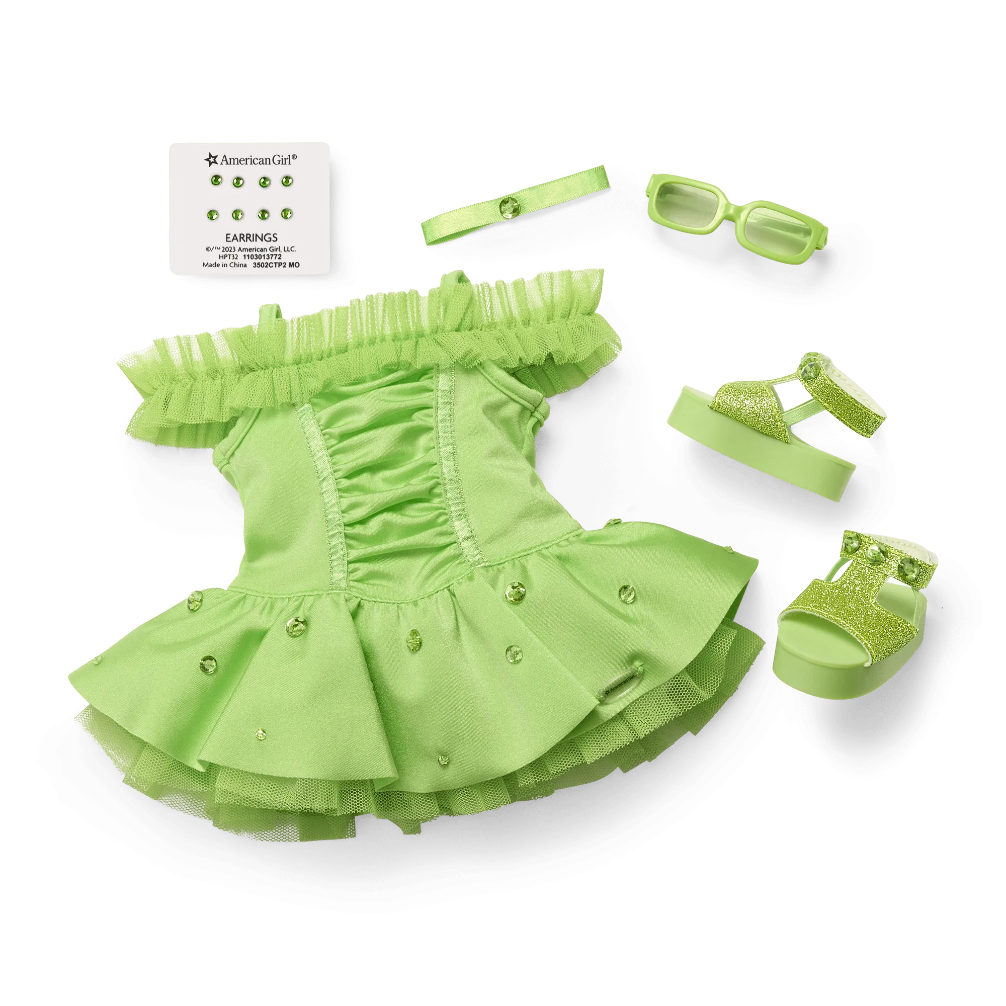 August Phenomenal Peridot Outfit for 18-inch Dolls