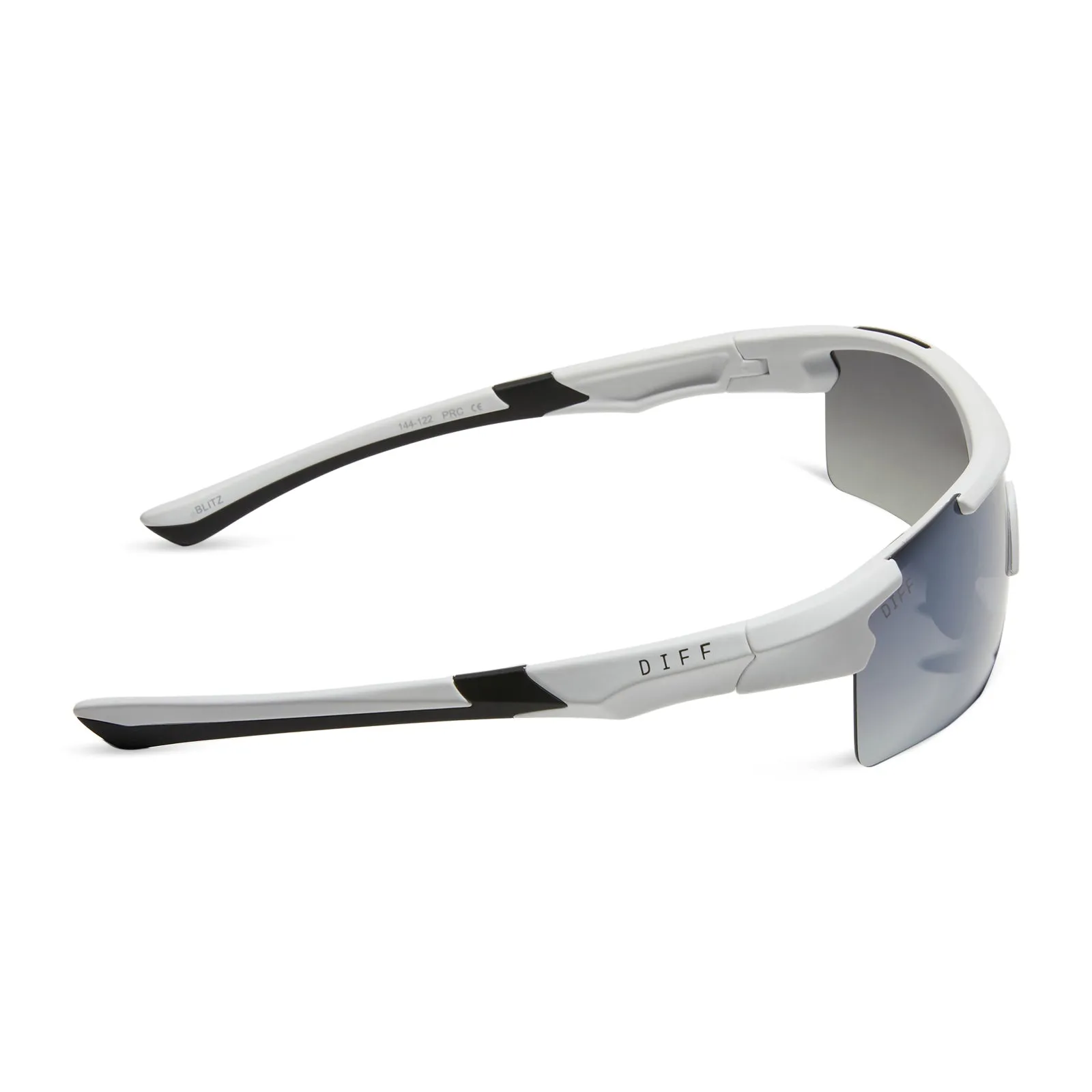 BLITZ - MATTE WHITE   GREY GRADIENT W/ SILVER FLASH   POLARIZED SUNGLASSES