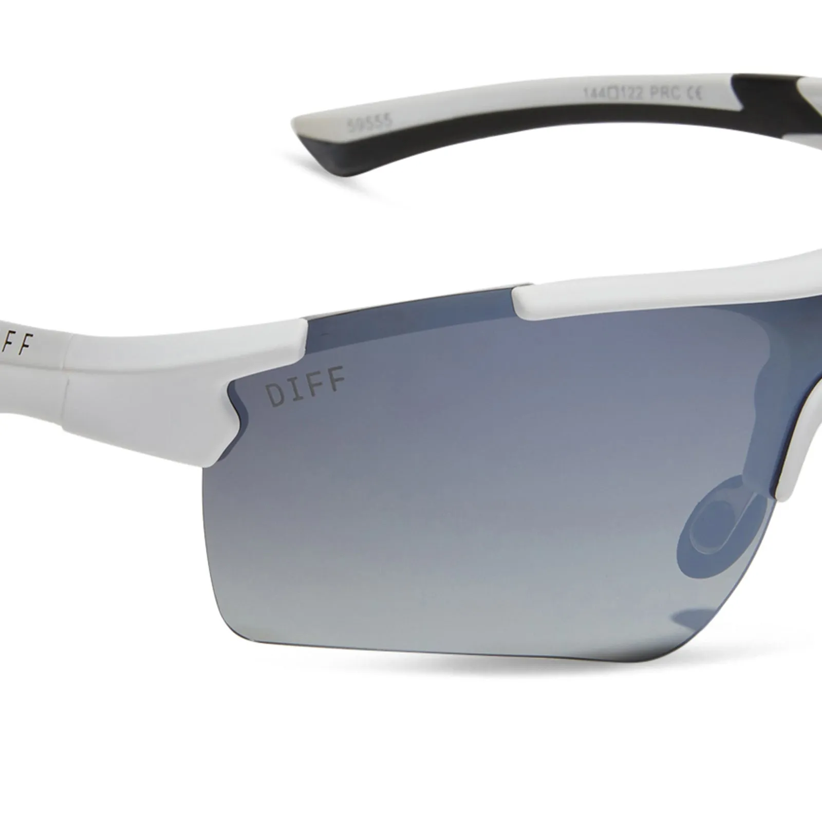 BLITZ - MATTE WHITE   GREY GRADIENT W/ SILVER FLASH   POLARIZED SUNGLASSES