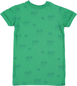 BONMOT GREEN FLIP FLOP TSHIRT DRESS