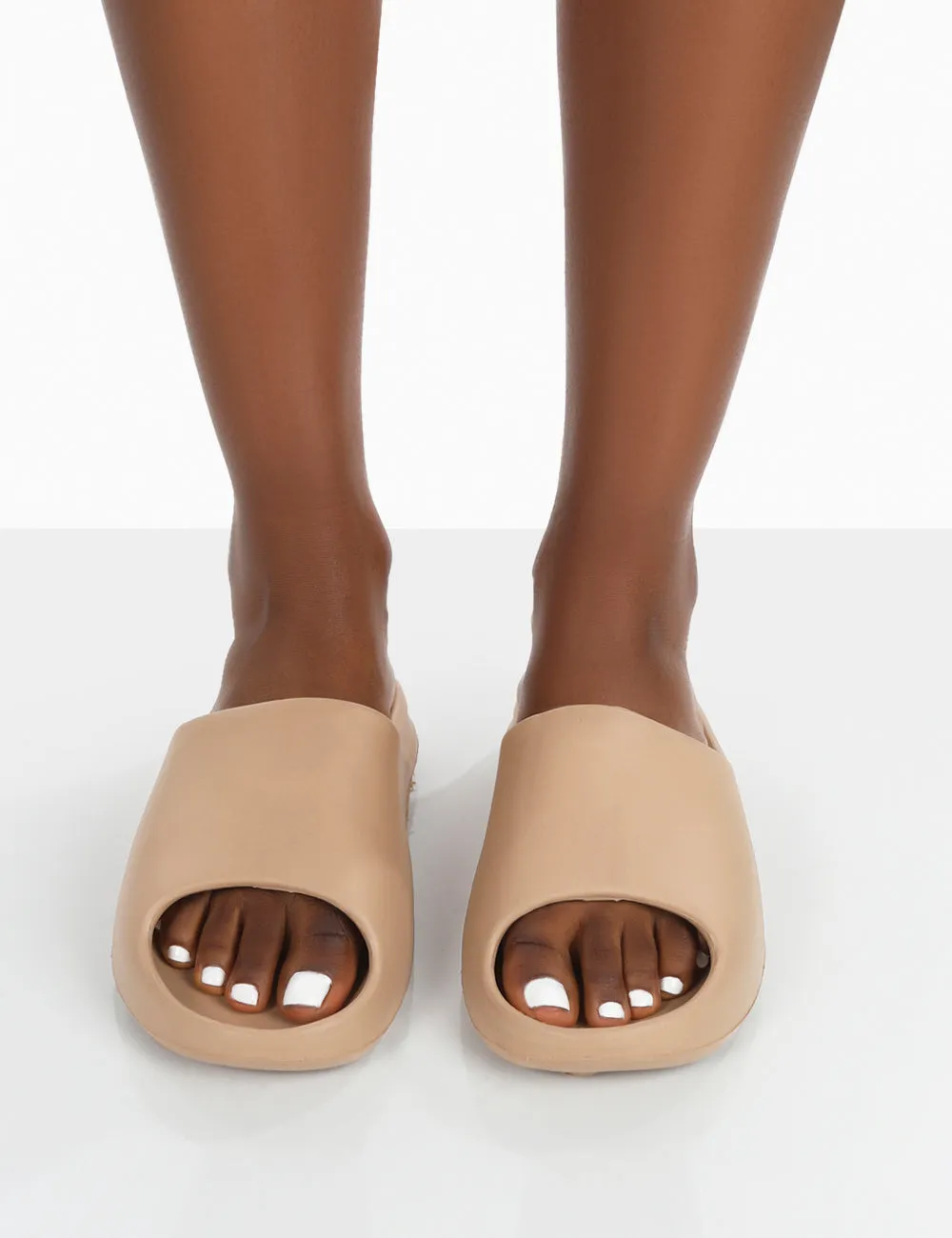 Brady Sand Rubber Flat Slider Sandals