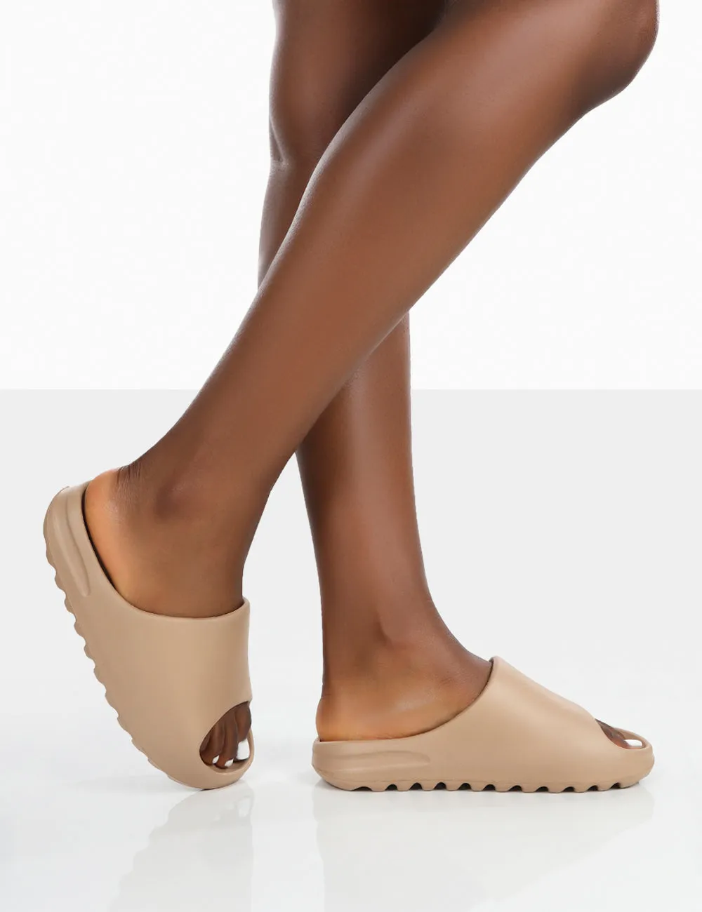 Brady Sand Rubber Flat Slider Sandals