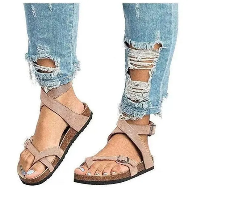 Cork Platform Flip Flop Sandals