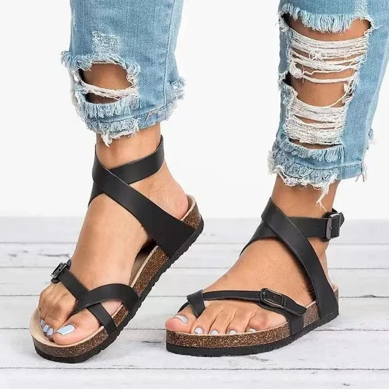 Cork Platform Flip Flop Sandals