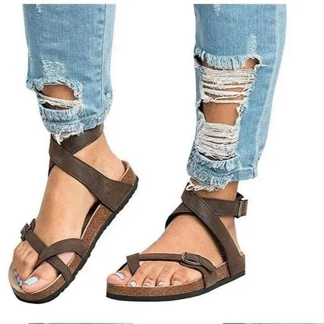 Cork Platform Flip Flop Sandals