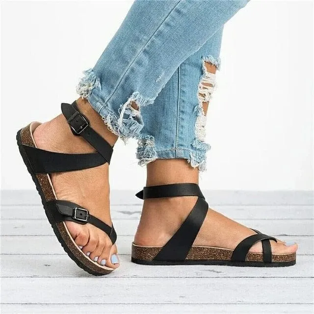 Cork Platform Flip Flop Sandals