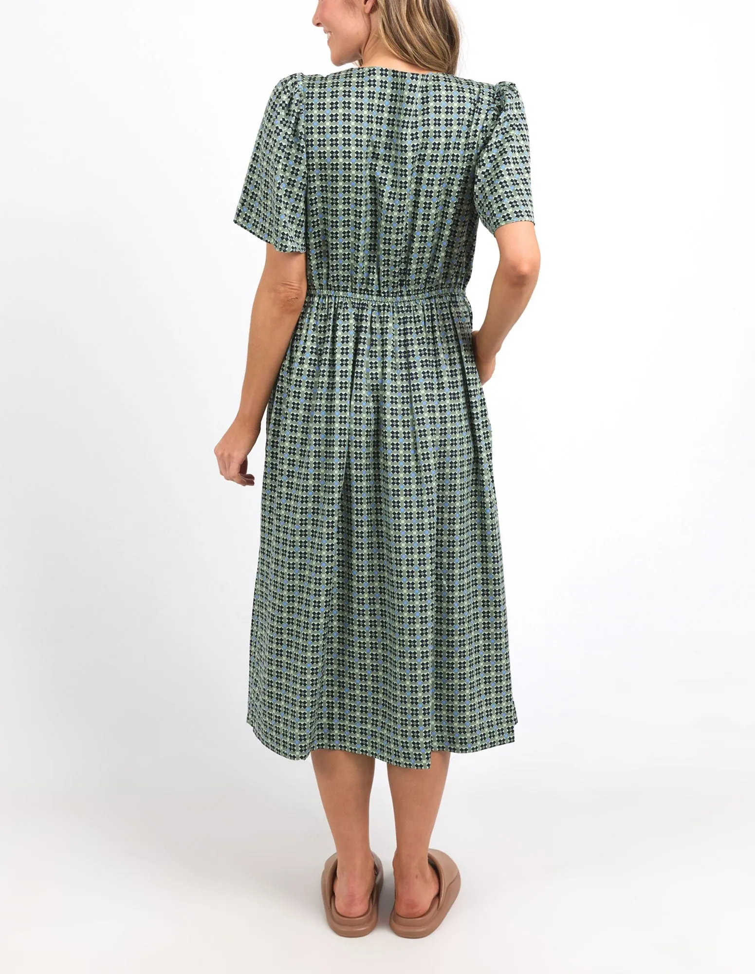 Elm - Tile Geo Dress Print - Geo Print