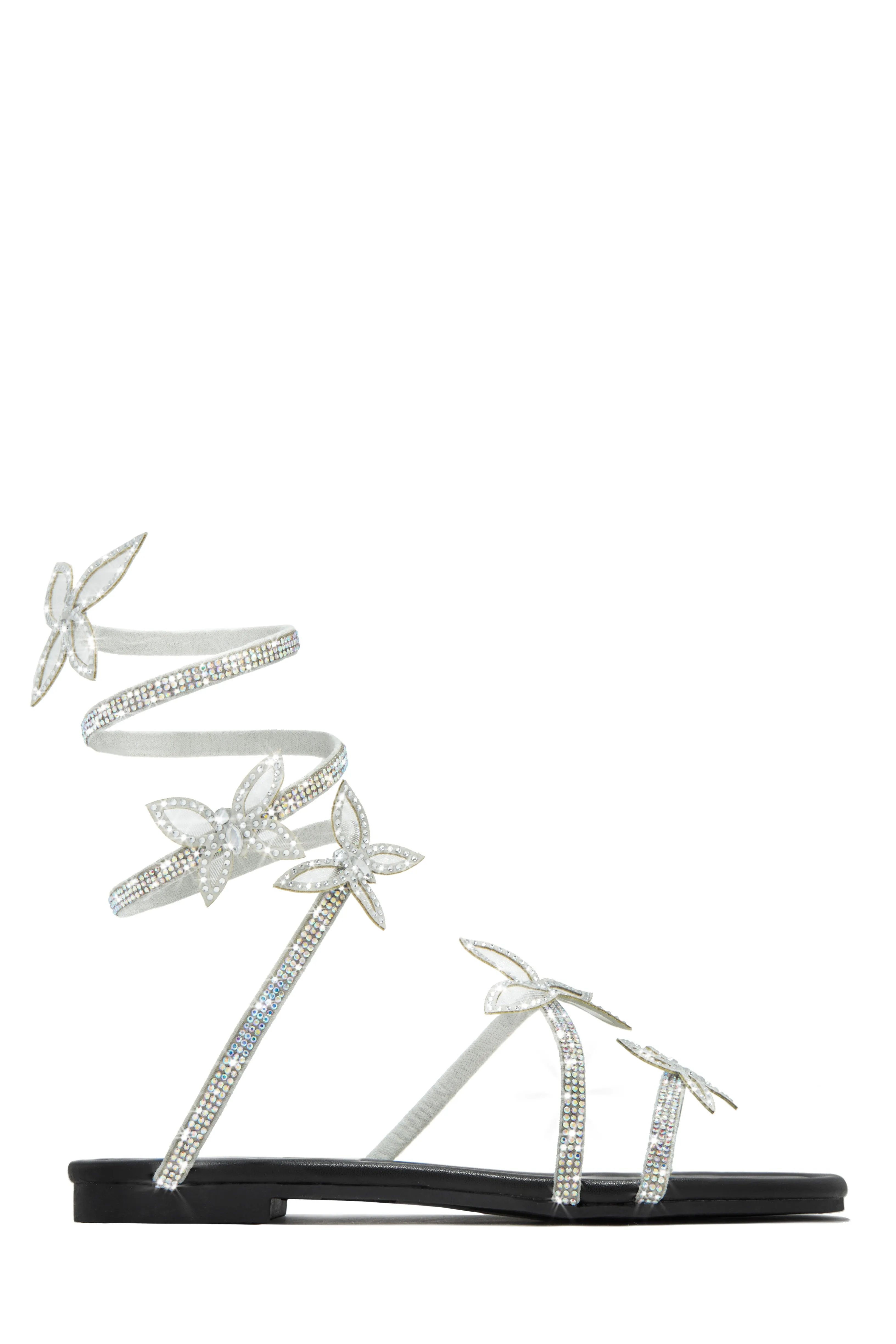 Fantasy Embellished Around The Ankle Coil Sandals - Gold