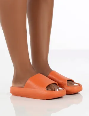 Flex Orange Rubber Flat Sliders