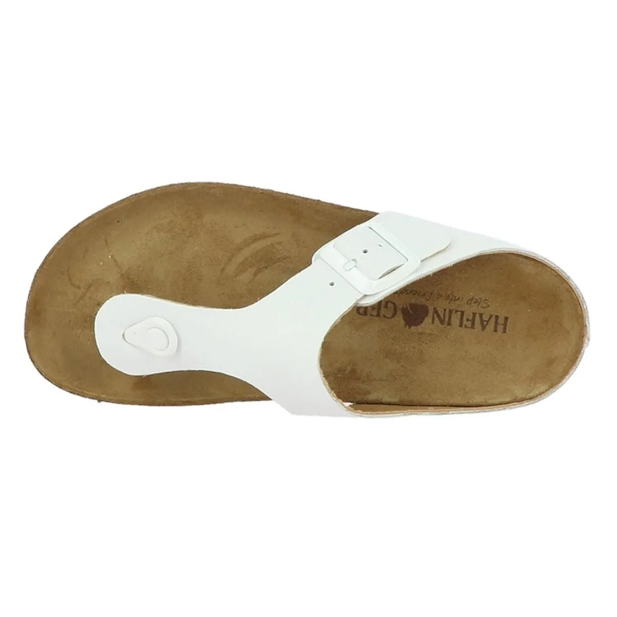 HAFLINGER Women Memphis Sandal, White, Women 8