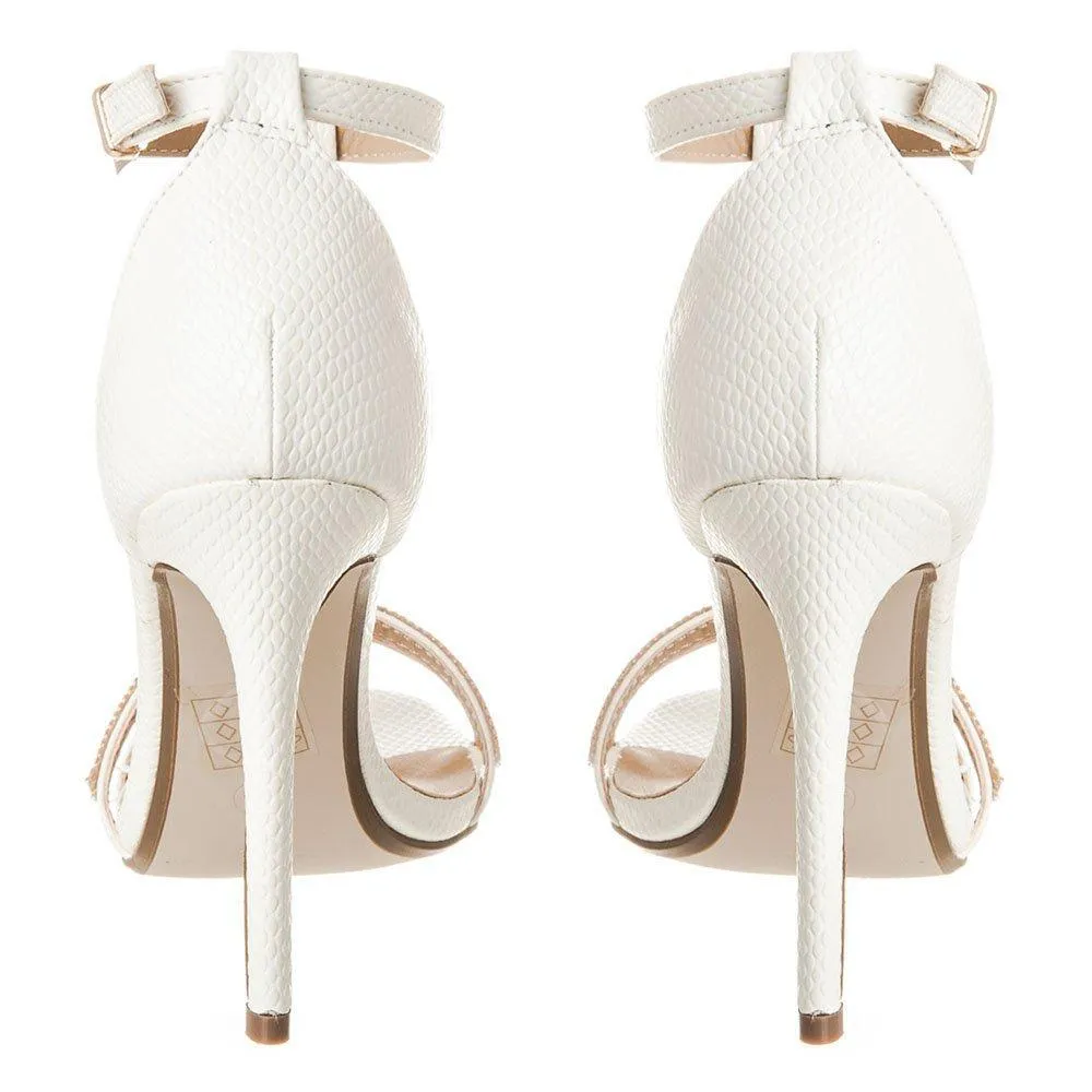 High Stiletto Heel Ankle strap T- Bar Sandal