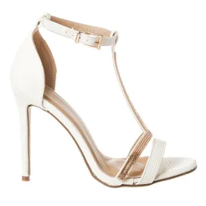 High Stiletto Heel Ankle strap T- Bar Sandal