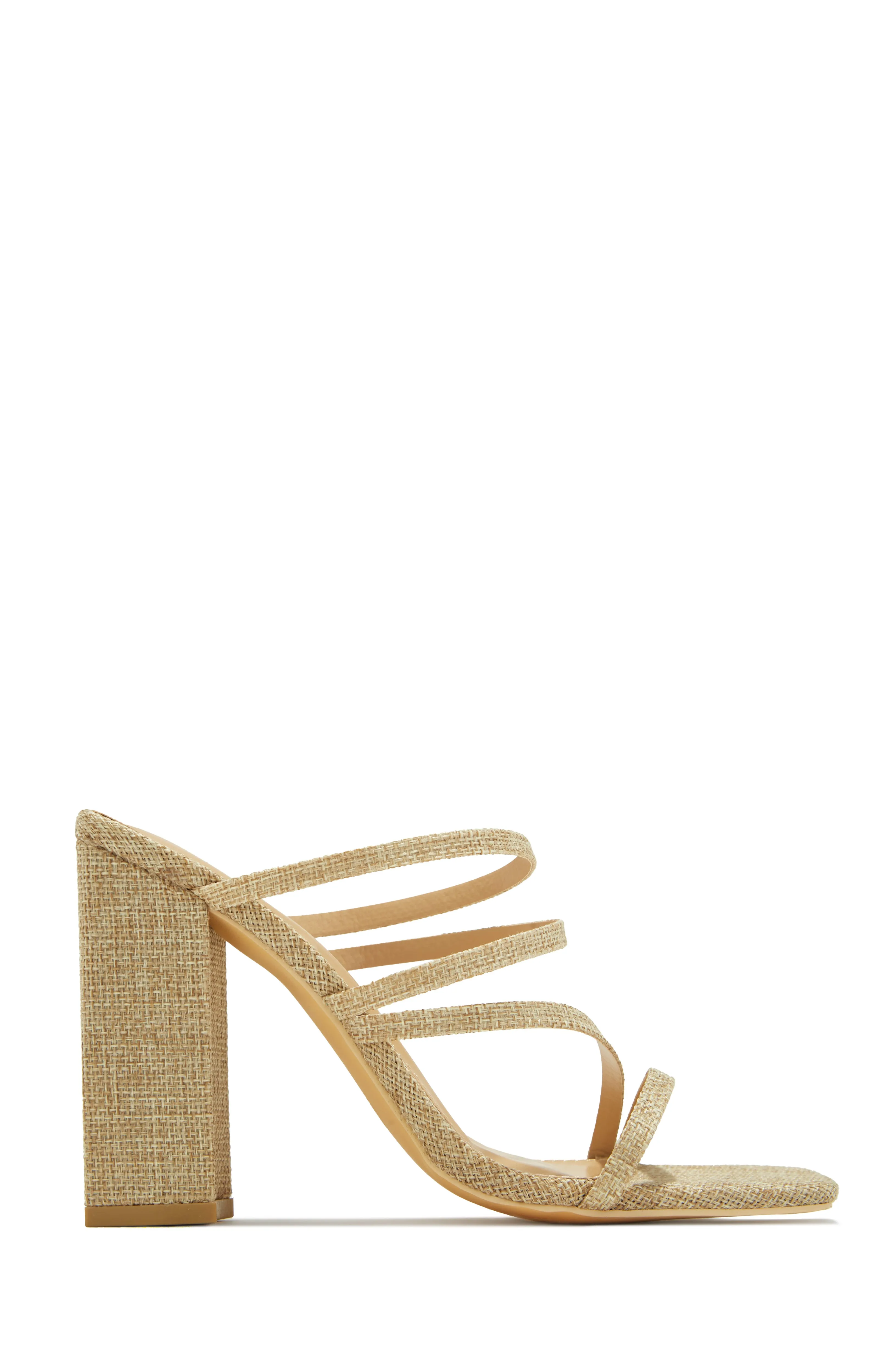 Jaziel Block Heel Mules - White