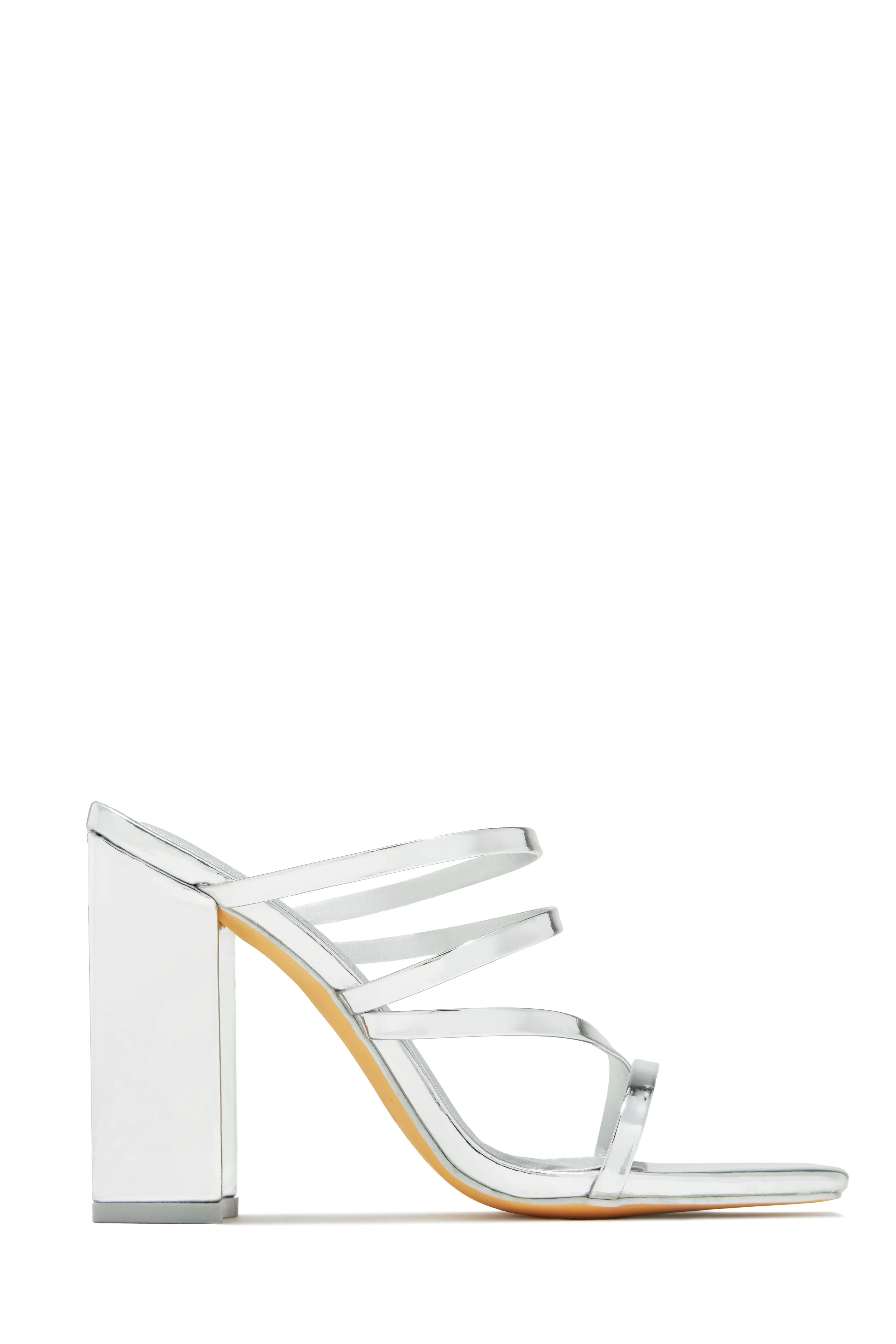 Jaziel Block Heel Mules - White