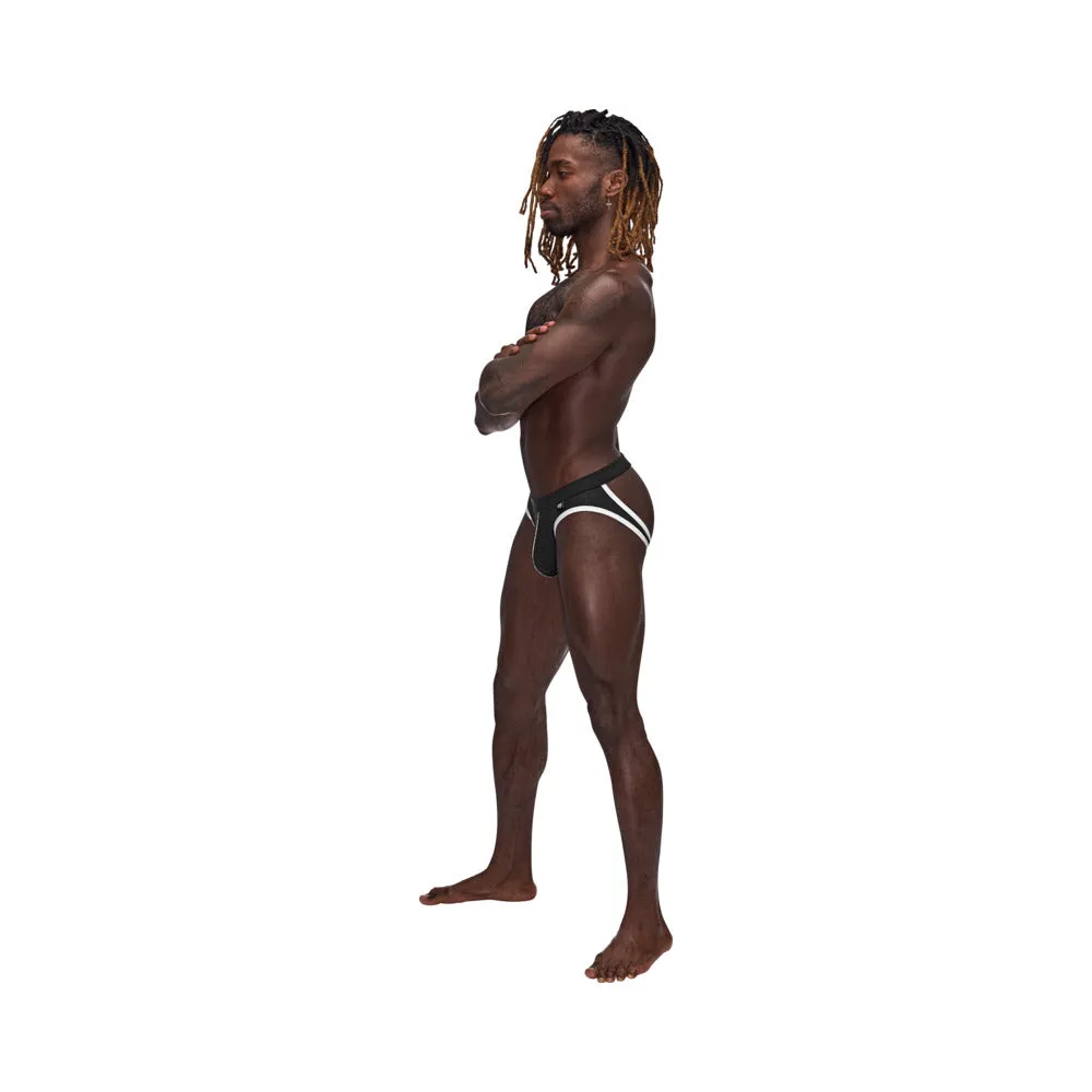 Male Power Sport Mesh Sport Jock Black L/XL
