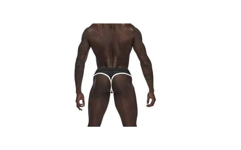 Male Power Sport Mesh Thong Black