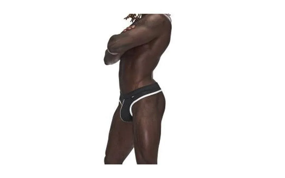 Male Power Sport Mesh Thong Black