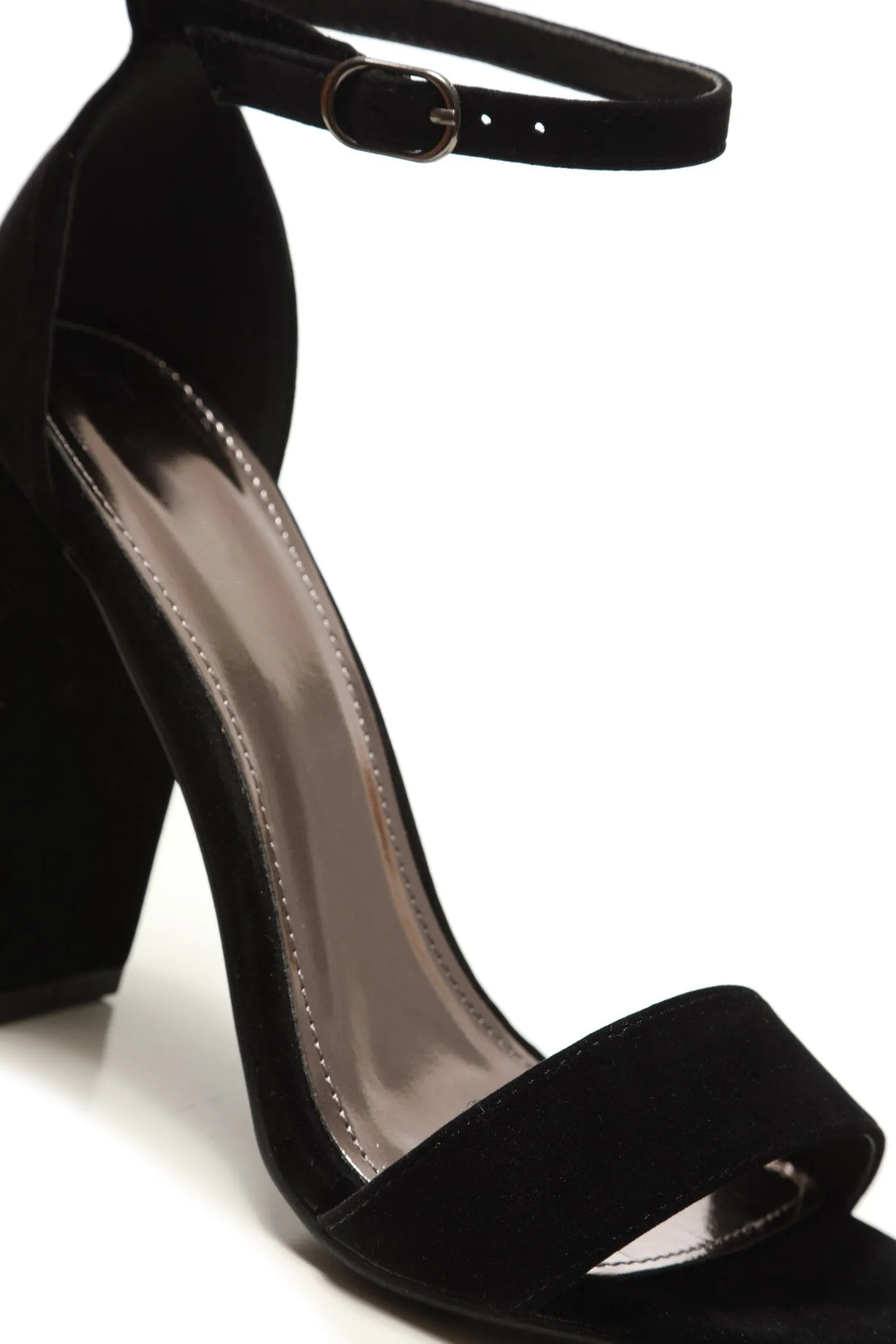 May barely there block heel ankle strap sandal