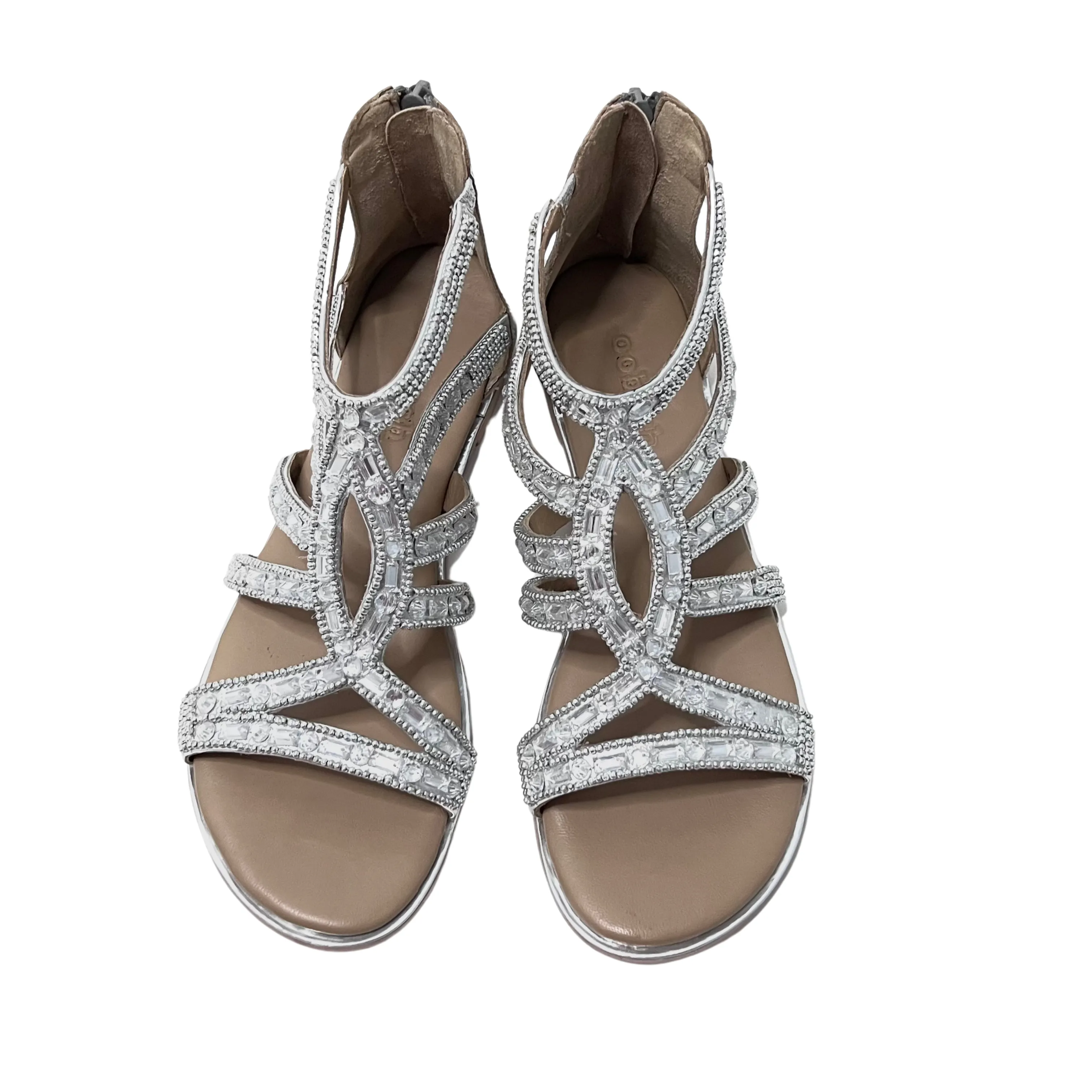 Millie silver embellishment flat sandal
