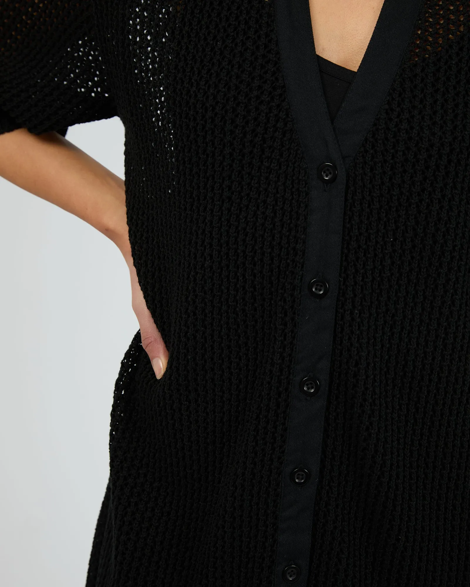 Sadie Shirt Mini Dress Black