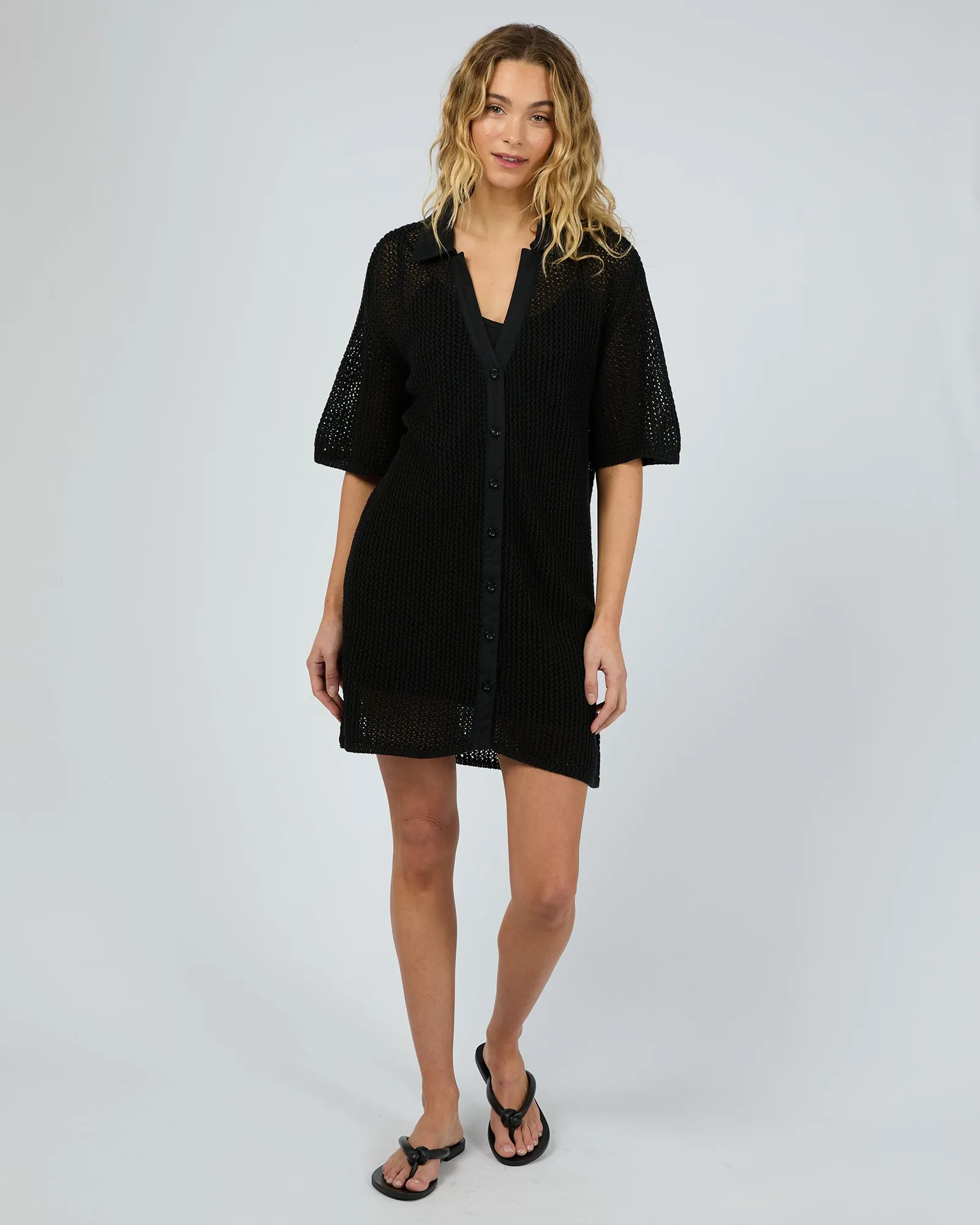 Sadie Shirt Mini Dress Black