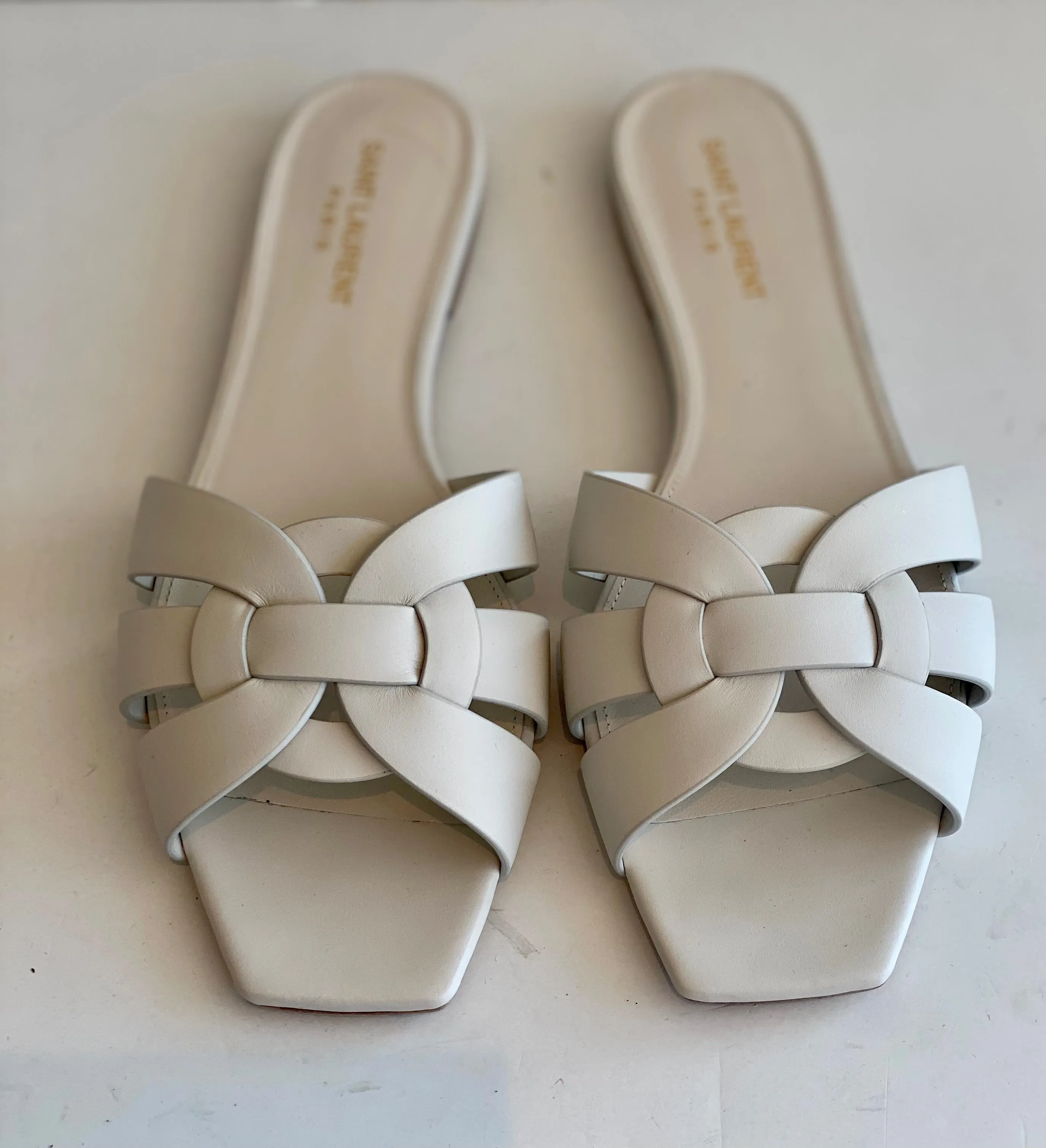 Saint Laurent Tribute Flat Mule Sandals