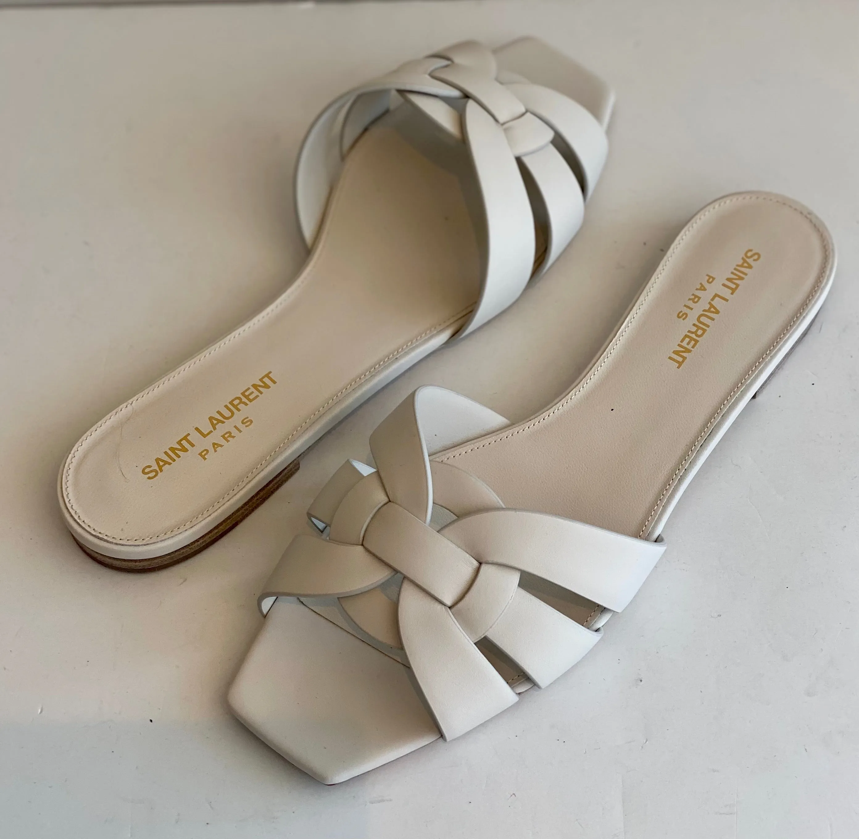 Saint Laurent Tribute Flat Mule Sandals