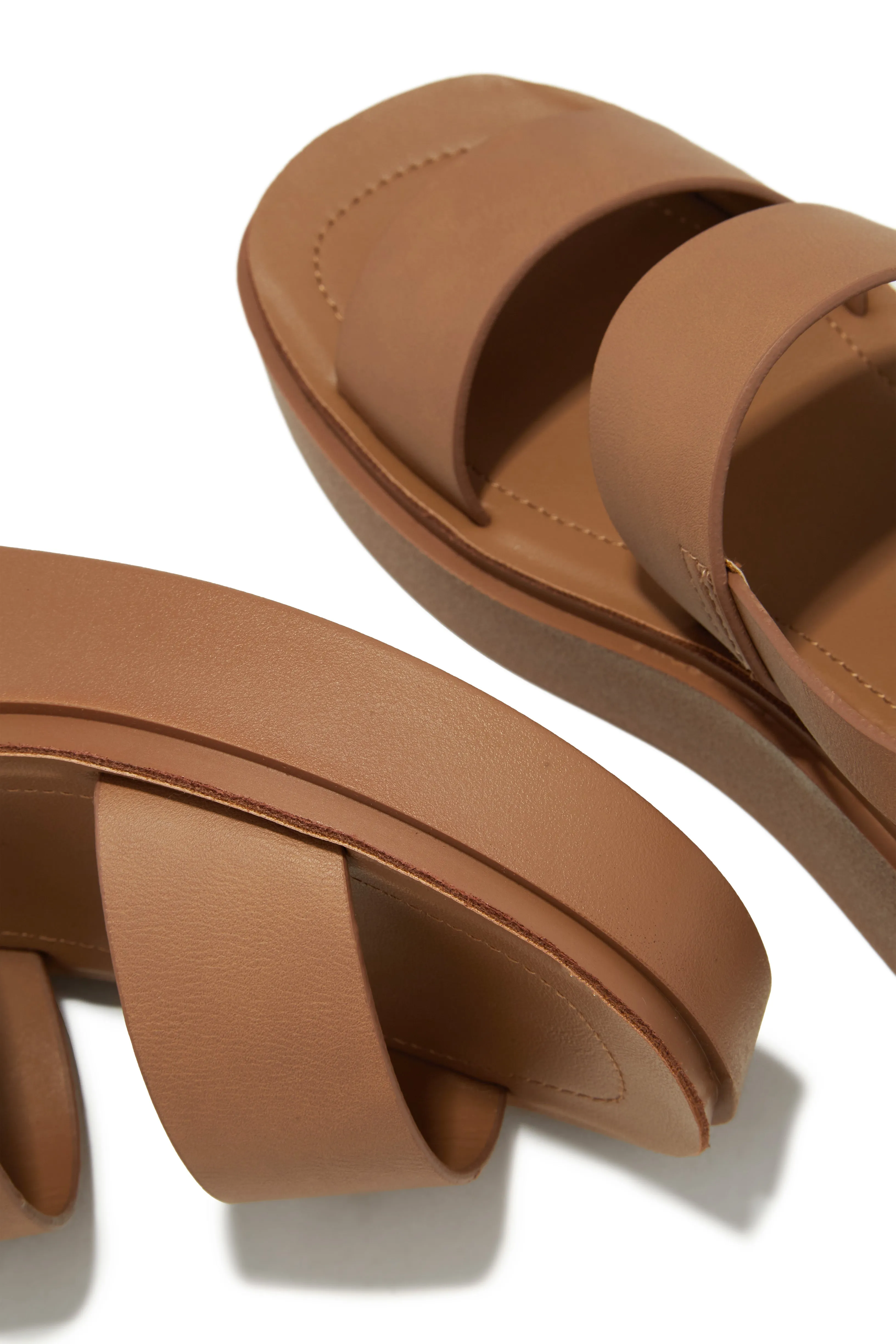 Samina Platform Sandals - Tan