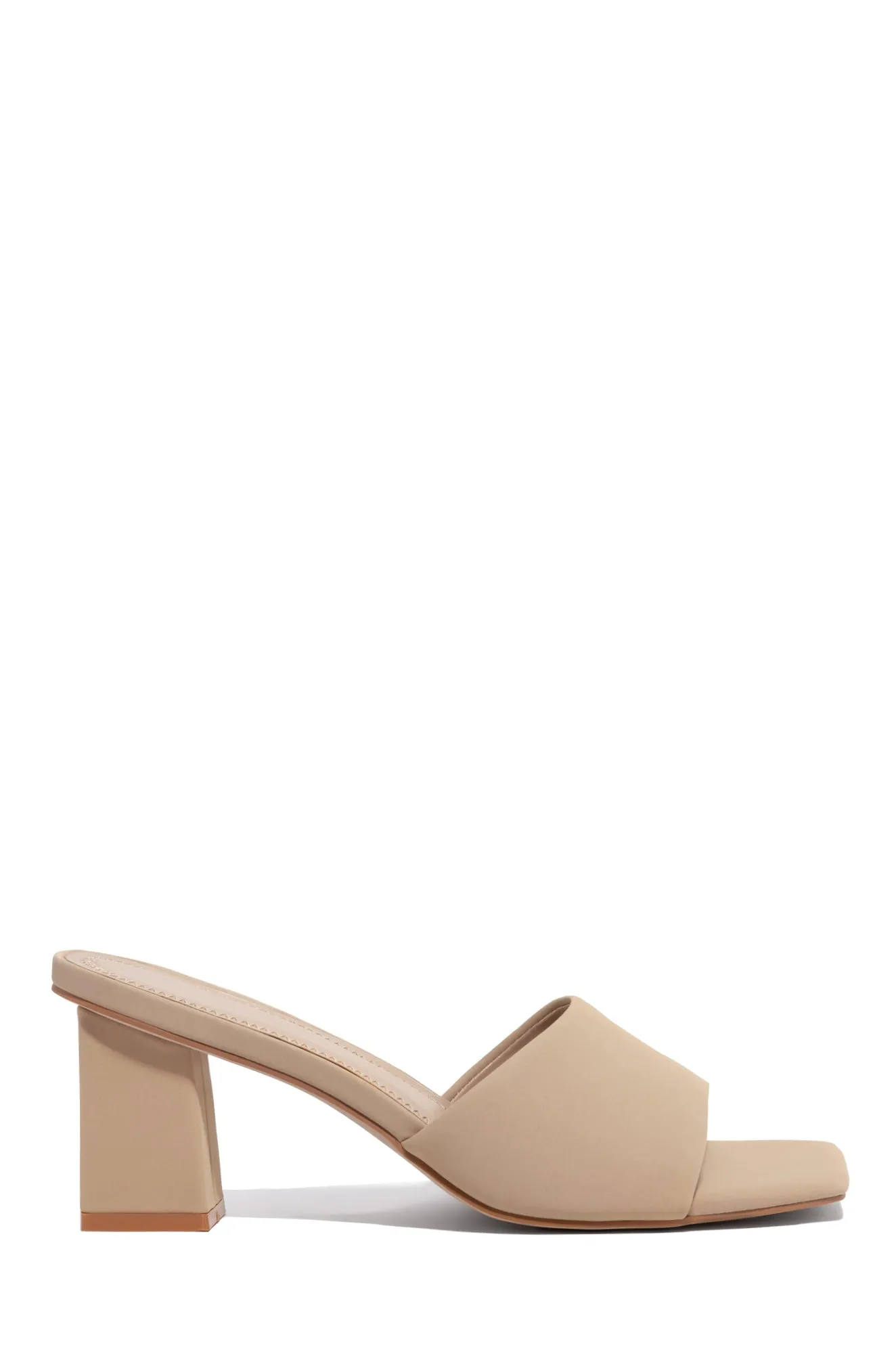 Valentine Block Heel Mules - Camel