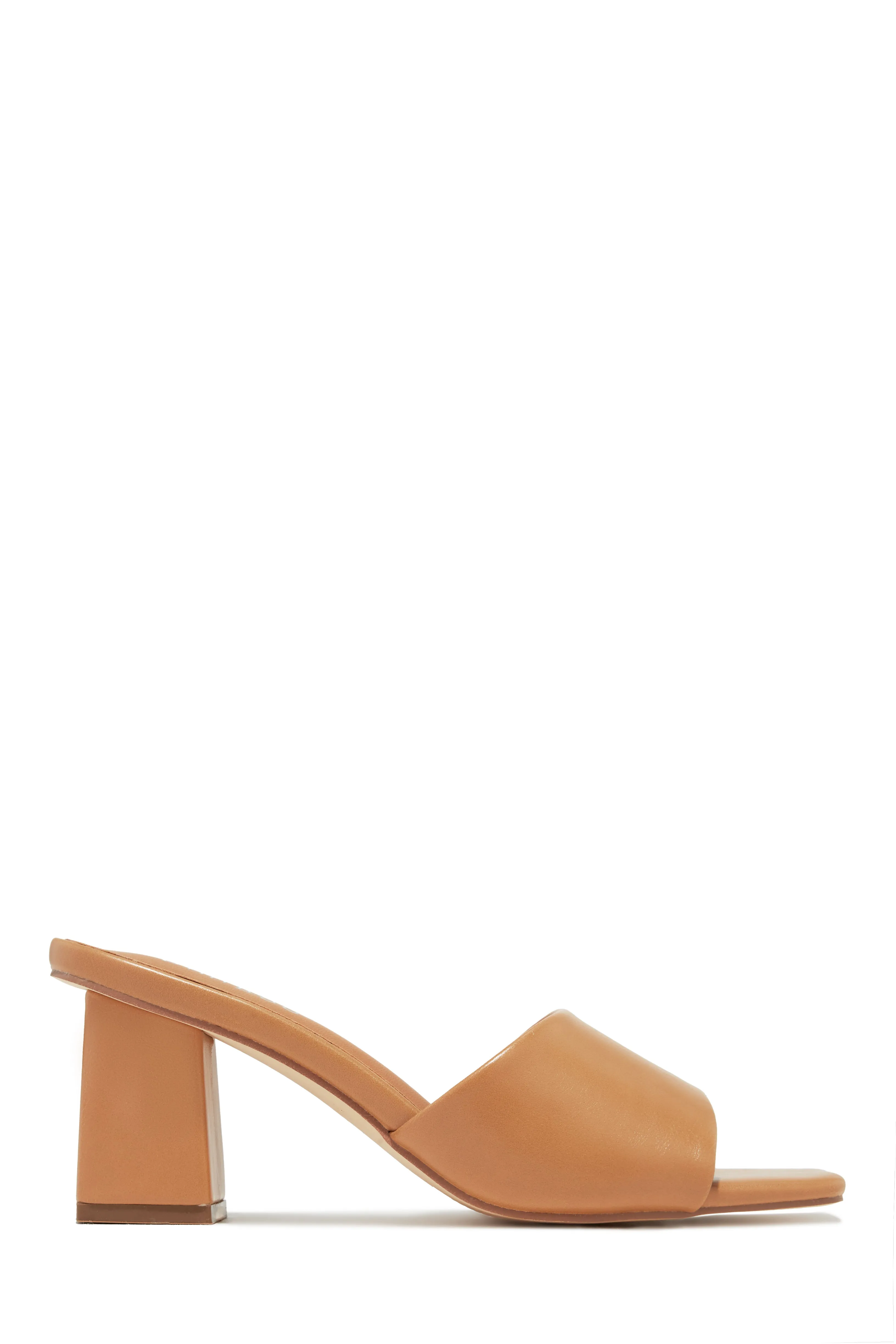 Valentine Block Heel Mules - Camel