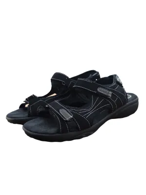 Vintage 00s Y2K Grannycore Dad Style Sports Black Foam Velcro Summer Hiking Sandals | Size EUR 40