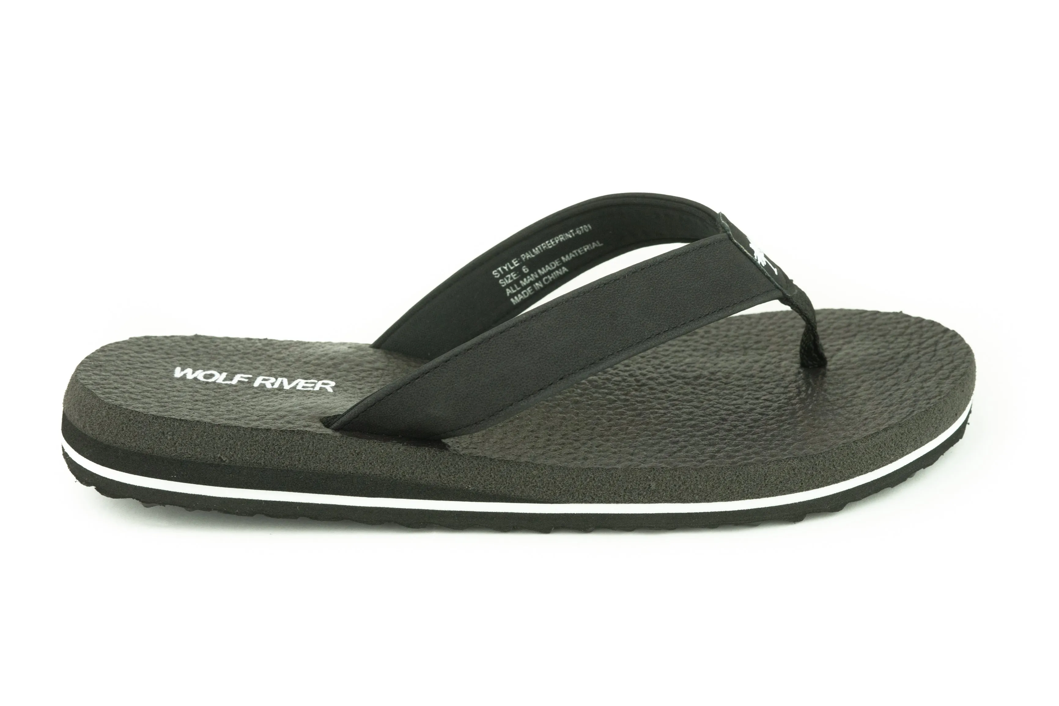 Wolf River Palm Tree Print Flip Flop