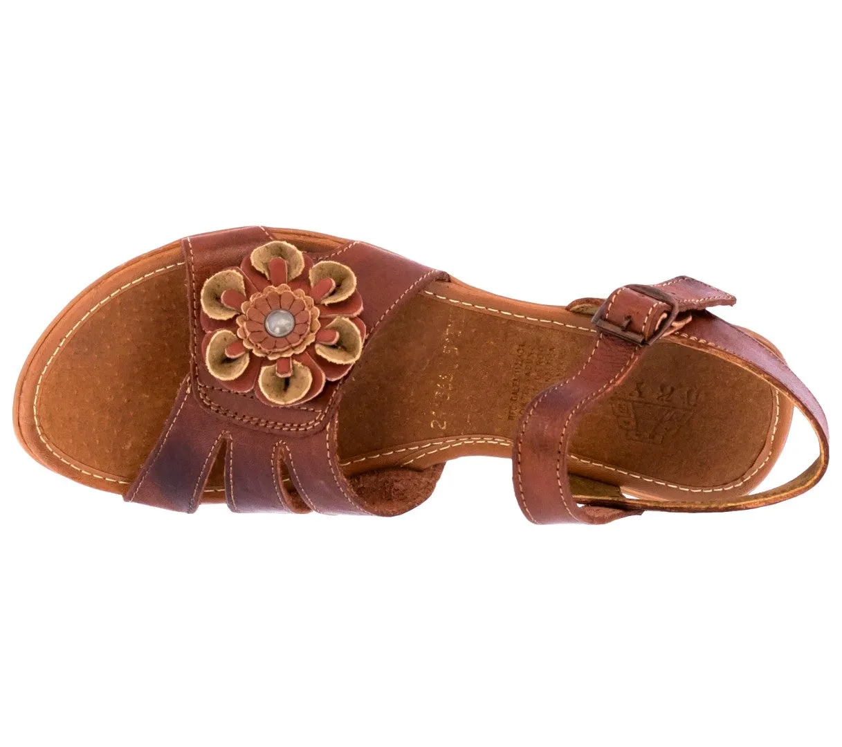Womens Authentic Huaraches Real Leather Sandals Cognac - #543