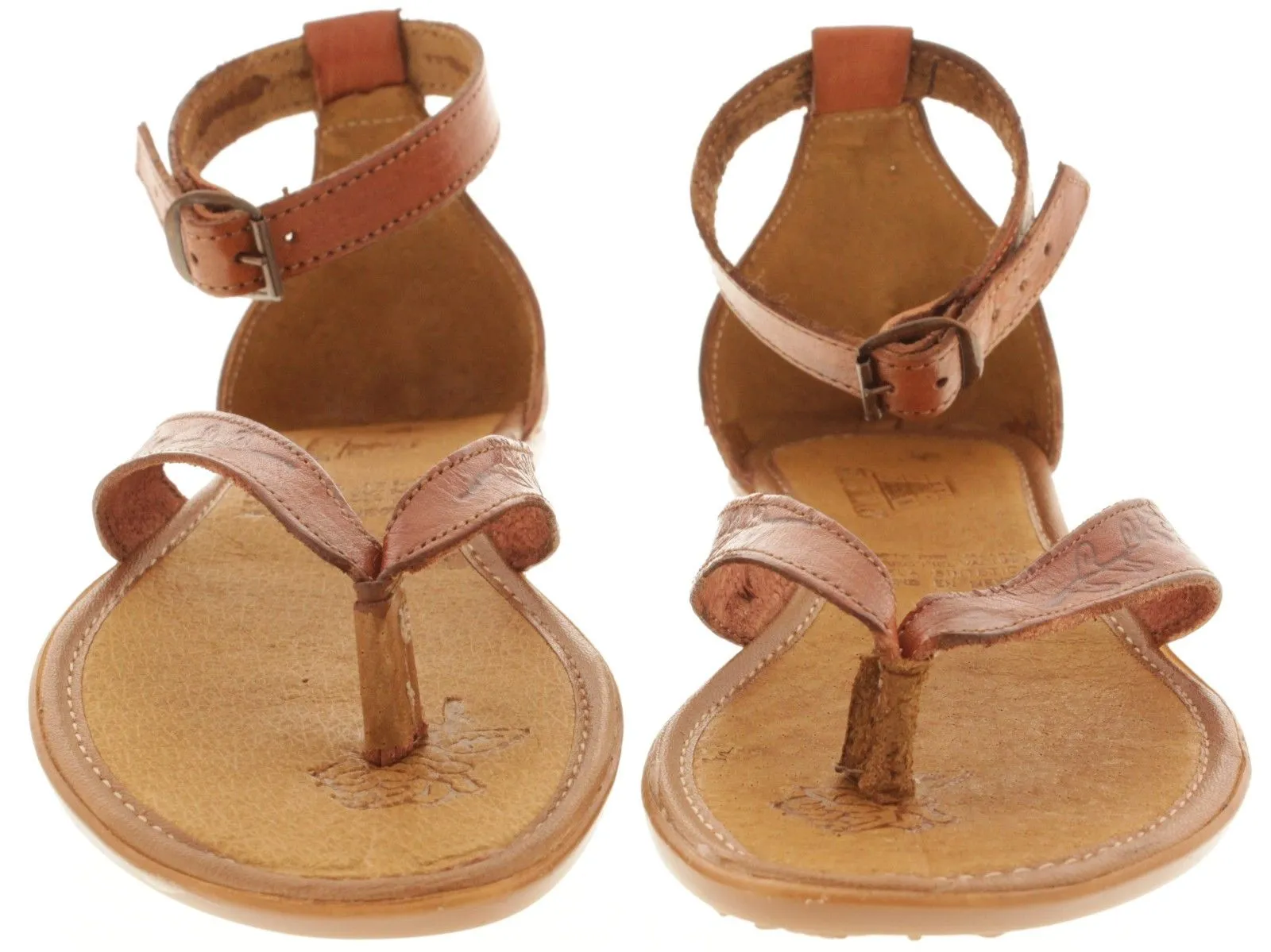Womens Authentic Huaraches Real Leather Sandals Cognac - #550