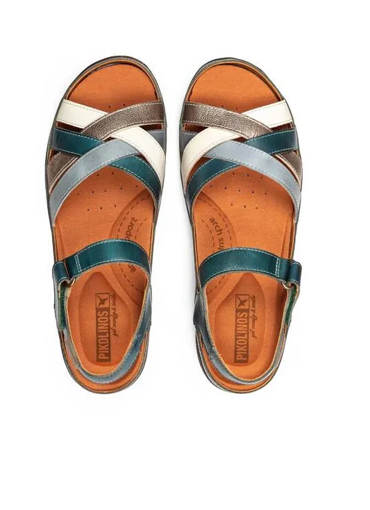 Women's Pikolinos Granada Sandals with Multicolor Straps Color: River