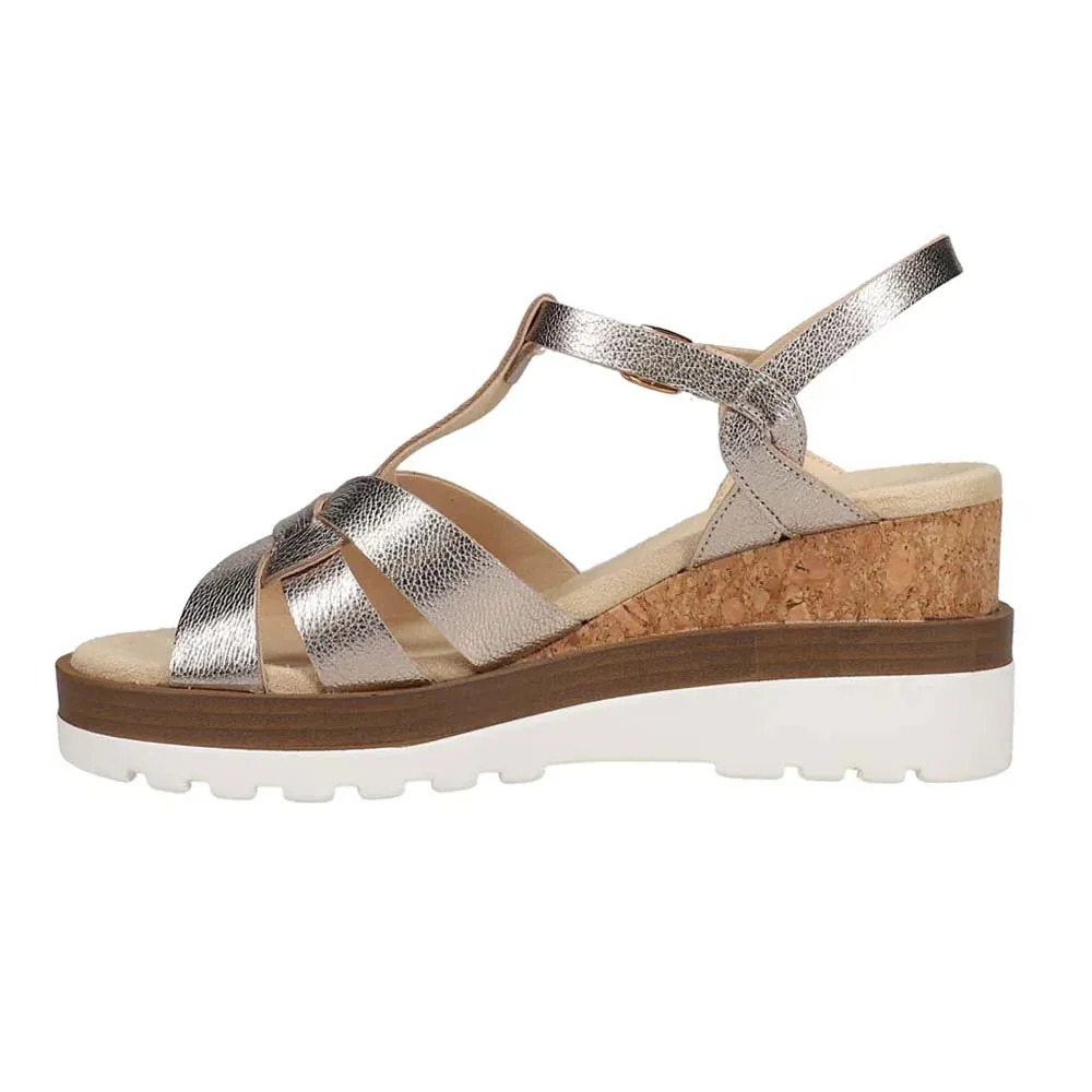 WOMEN'S VANELI CARLY WEDGE SANDAL | SHELL METALLIC